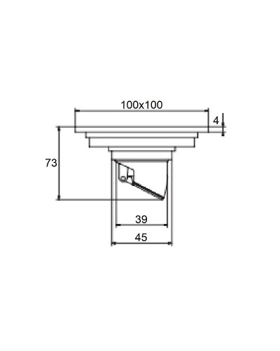 Душевой трап Orange 100x100 TR01-005b с Черной матовый решеткой