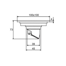 Душевой трап Orange 100x100 TR01-007b с Черной матовый решеткой