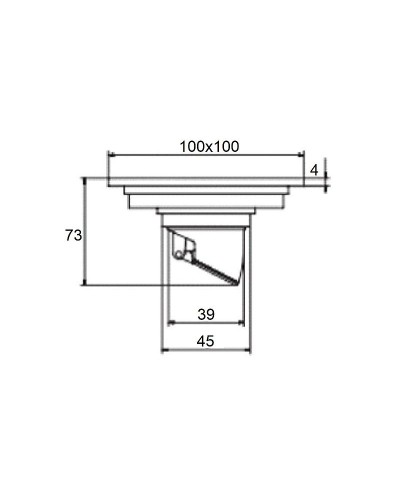 Душевой трап Orange 100x100 TR01-008b с Черной матовый решеткой