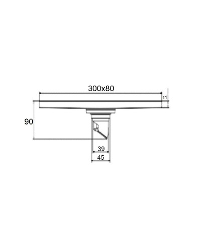 Душевой трап Orange 300x80 TR01-010ni с решеткой Никель
