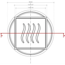 Душевой трап 144x144/50 мм хром Pestan Confluo Standard Tide Mask Vertical 13000074