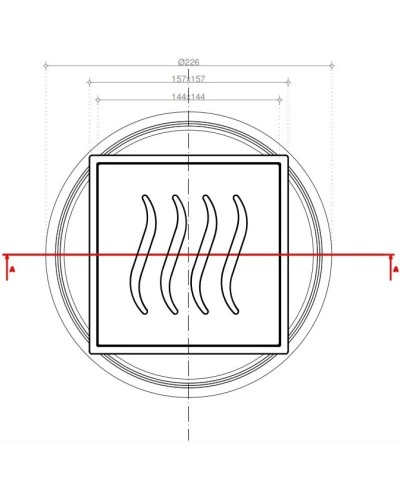 Душевой трап 144x144/50 мм хром Pestan Confluo Standard Tide Mask Vertical 13000074