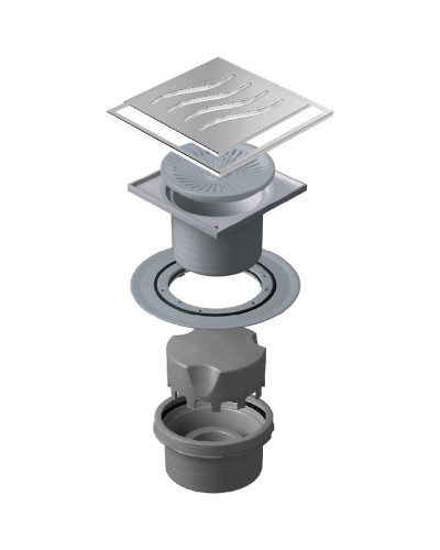 Душевой трап 144x144/50 мм хром Pestan Confluo Standard Tide Mask Vertical 13000074