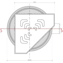 Душевой трап 194x194/50 мм хром Pestan Confluo Standard Angle Vertical 13000021