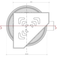 Душевой трап 194x194/50 мм хром Pestan Confluo Standard Angle Vertical 13000021