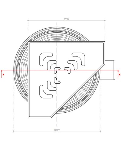 Душевой трап 194x194/50 мм хром Pestan Confluo Standard Angle Vertical 13000021