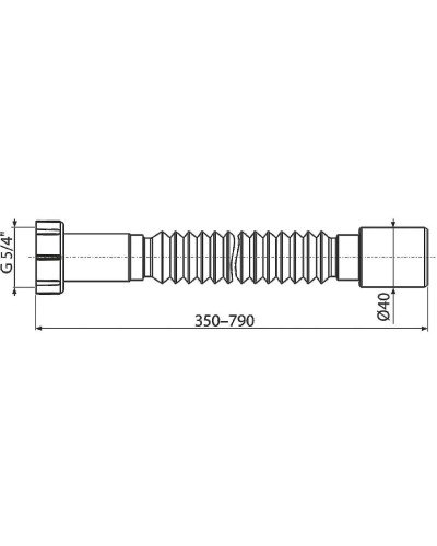 Гибкое соединение Alcaplast A730 5/4x40
