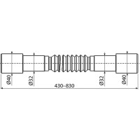 Гибкое соединение Alcaplast A794 40–32x32–40
