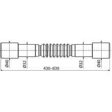 Гибкое соединение Alcaplast A794 40–32x32–40