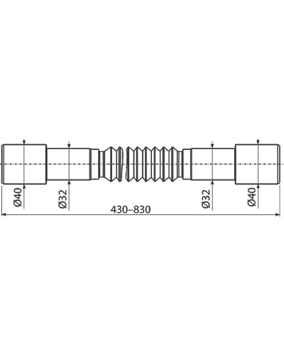 Гибкое соединение Alcaplast A794 40–32x32–40