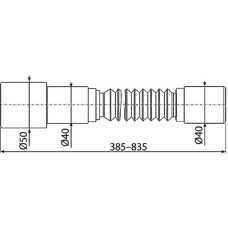 Гибкое соединение Alcaplast A795 50/40x40