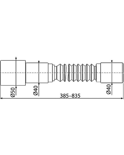 Гибкое соединение Alcaplast A795 50/40x40