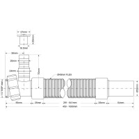 Гофра 45-100 см 1 1/4"-32 McALPINE MRMF1W