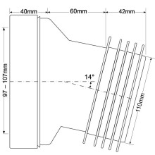 Труба фановая 142 мм McALPINE MRWC10