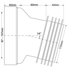 Труба фановая 142 мм McALPINE MRWC10