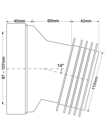 Труба фановая 142 мм McALPINE MRWC10