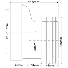Труба фановая 118 мм McALPINE MRWC4