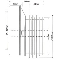 Труба фановая 96 мм McALPINE MRWC4-A