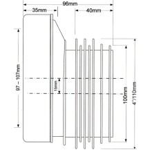 Труба фановая 96 мм McALPINE MRWC4-A