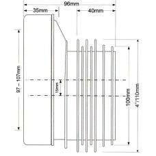 Труба фановая 96 мм McALPINE MRWC4-A