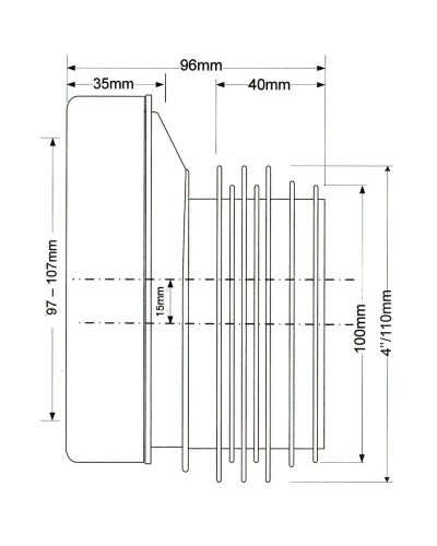 Труба фановая 96 мм McALPINE MRWC4-A