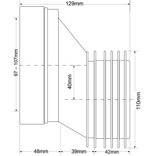 Труба фановая 129 мм McALPINE MRWC5