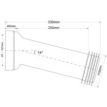 Труба фановая 330 мм McALPINE MRWC9