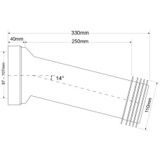 Труба фановая 330 мм McALPINE MRWC9