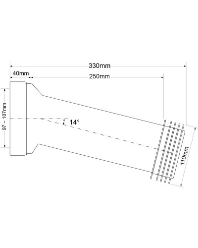Труба фановая 330 мм McALPINE MRWC9