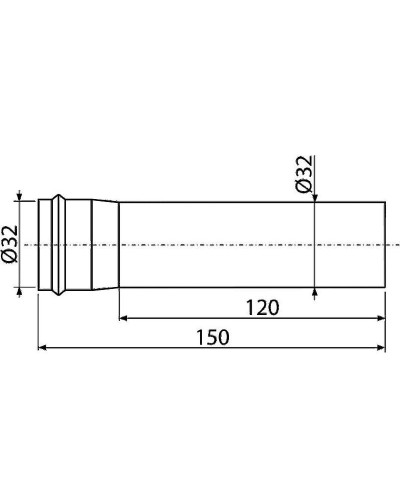 Удлинительная труба для сифона Alcaplast A4000 Хром