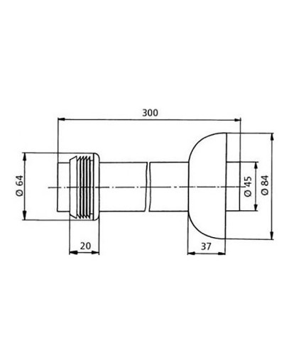 Впускной патрубок для унитаза Sanit 58.995.01..0000 Белый