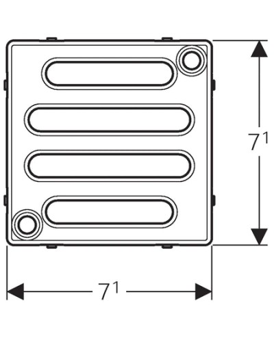 Решетка с креплением для трапа Geberit 154.310.00.1