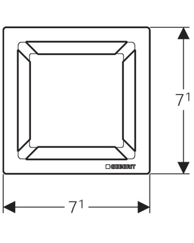 Решетка без креплений для трапа Geberit 154.312.00.1