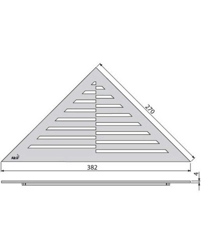 Решетка для душевого лотка Alcaplast TIME Нержавеющая сталь