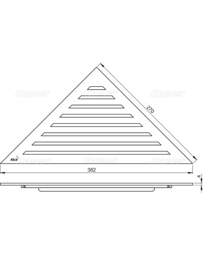 Решетка для душевого лотка Alcaplast LIFE Нержавеющая сталь
