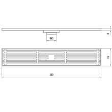 Решетка для душевого трапа Bronze de Luxe 500мм 80521B Черная матовая