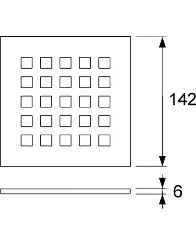 Декоративная решетка 142×142 мм TECE TECEdrainpoint S quadratum хром 3665009