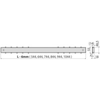 Декоративная решетка 644 мм под плитку AlcaPlast Tile TILE-650