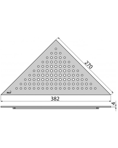 Декоративная решетка нержавеющая сталь AlcaPlast Triton