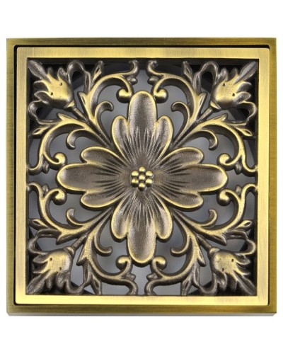Решетка для трапа Bronze de Luxe Цветок 10x10 21975 Бронза