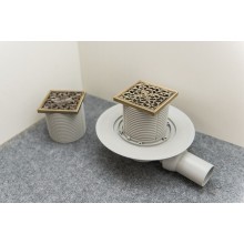 Решетка для трапа Bronze de Luxe Цветок 10x10 21975 Бронза