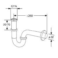Сифон для раковины Kludi 1025005-00 Хром