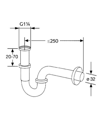 Сифон для раковины Kludi 1025005-00 Хром