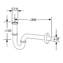Сифон для раковины Kludi 1026505-00 Хром
