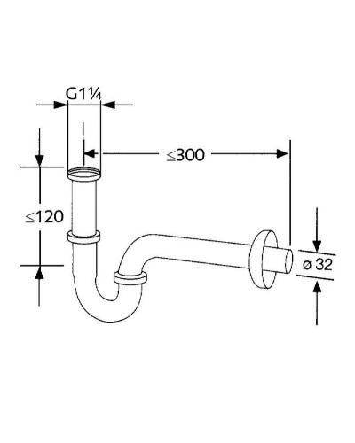 Сифон для раковины Kludi 1026505-00 Хром