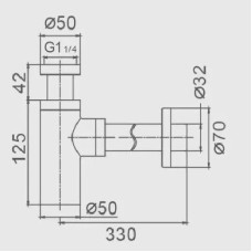 Сифон для раковины Haiba HB80-1 Хром