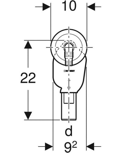 Сифон для подключения слива бытовой техники Geberit 152.234.21.1