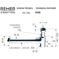 Сифон для биде Remer 958BDO