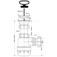 Сифон для кухонной мойки McALPINE 40 MRSK2