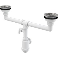 Сифон для кухонной мойки Alcaplast A453P Белый